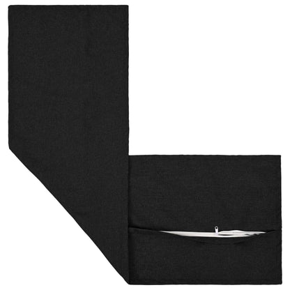 Cushion with Pillow HOUTEN 2 pcs Black Faux Linen