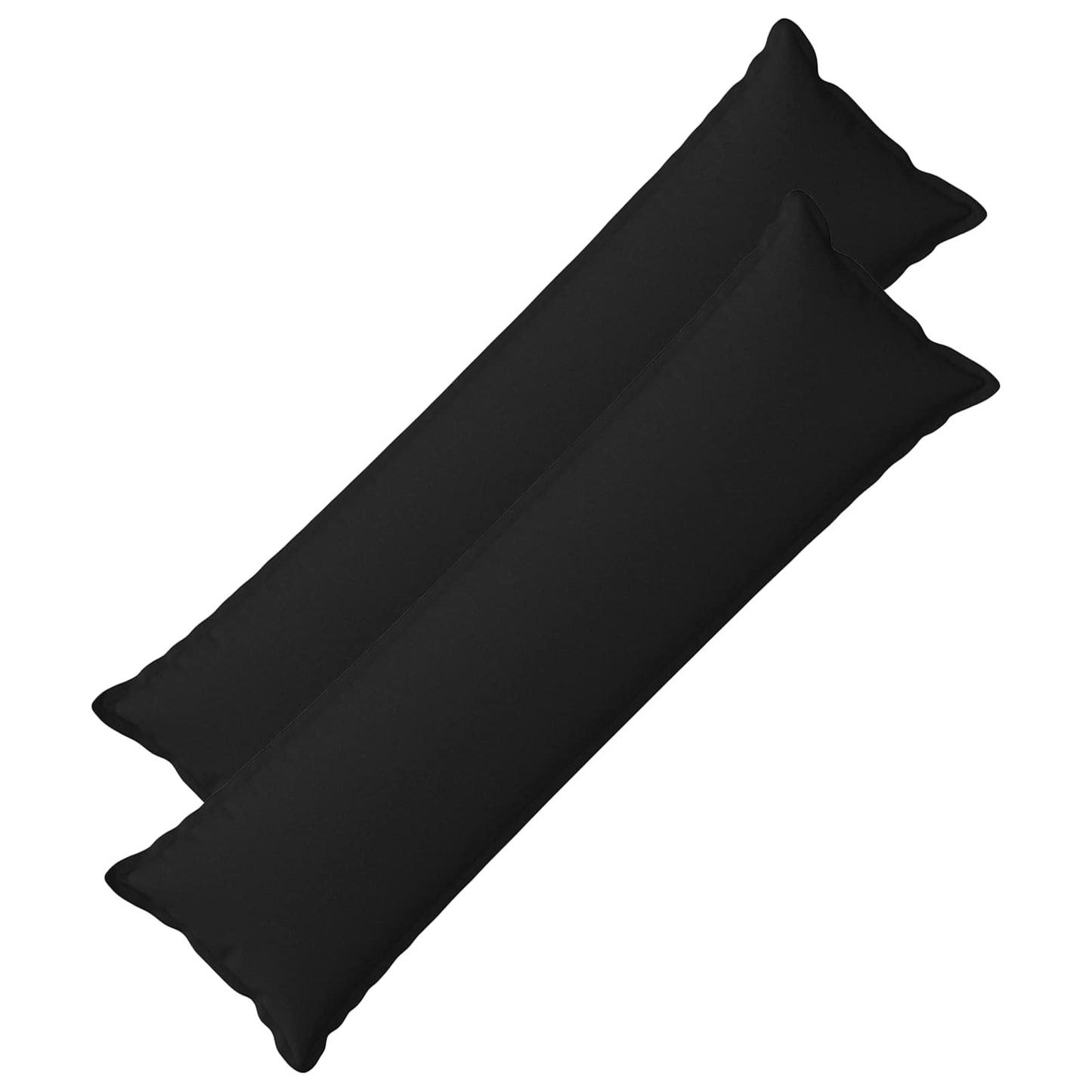 Cushion with Pillow HOUTEN 2 pcs Black Faux Linen