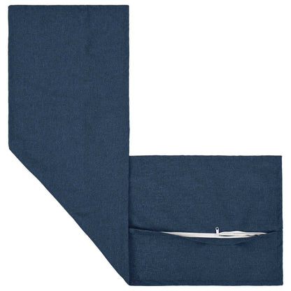 Cushion with Pillow HOUTEN Blue 40 x 145 cm Faux Linen