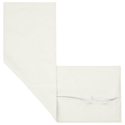 Cushion with Pillow HOUTEN 2 pcs White Faux Linen