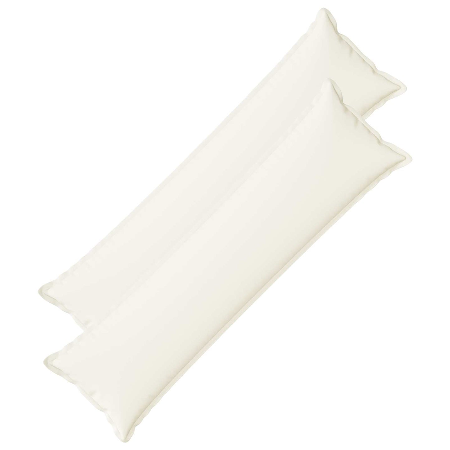 Cushion with Pillow HOUTEN 2 pcs White Faux Linen