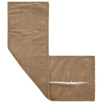 Cushion with Pillow HOUTEN 2 pcs Taupe Microfiber Fleece