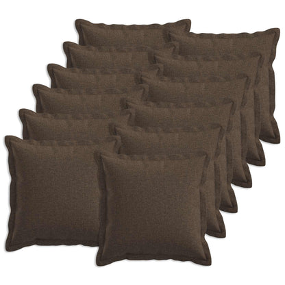 Cushion with Pillow HOUTEN 12 pcs Taupe Faux Linen