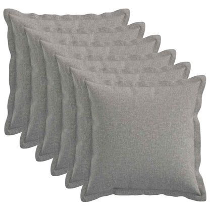 Cushion with Pillow HOUTEN 6 pcs Cloud Grey Faux Linen