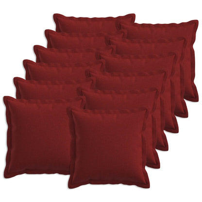 Cushion with Pillow HOUTEN 12 pcs Wine Red Faux Linen