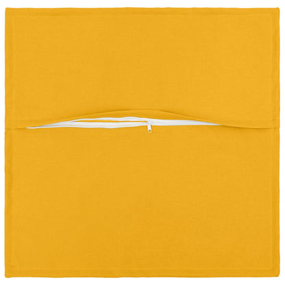 Cushion with Pillow HOUTEN 6 pcs Light Yellow Faux Linen