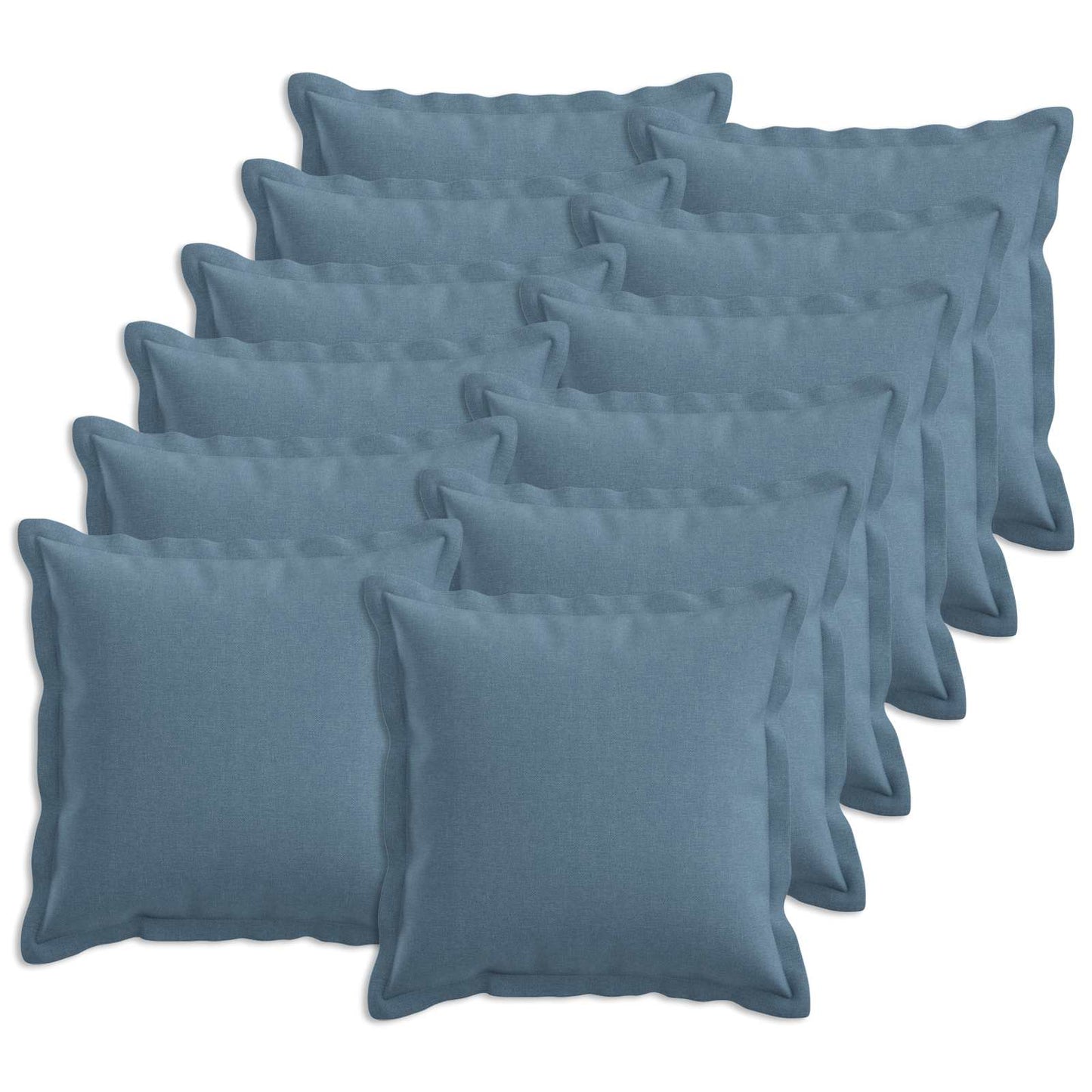 Cushion with Pillow HOUTEN 12 pcs Jeans Blue Faux Linen