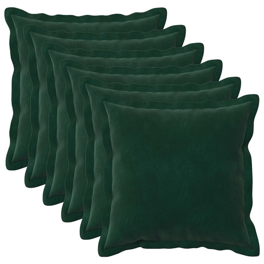 Cushion with Pillow HOUTEN 6 pcs Dark Green Velvet