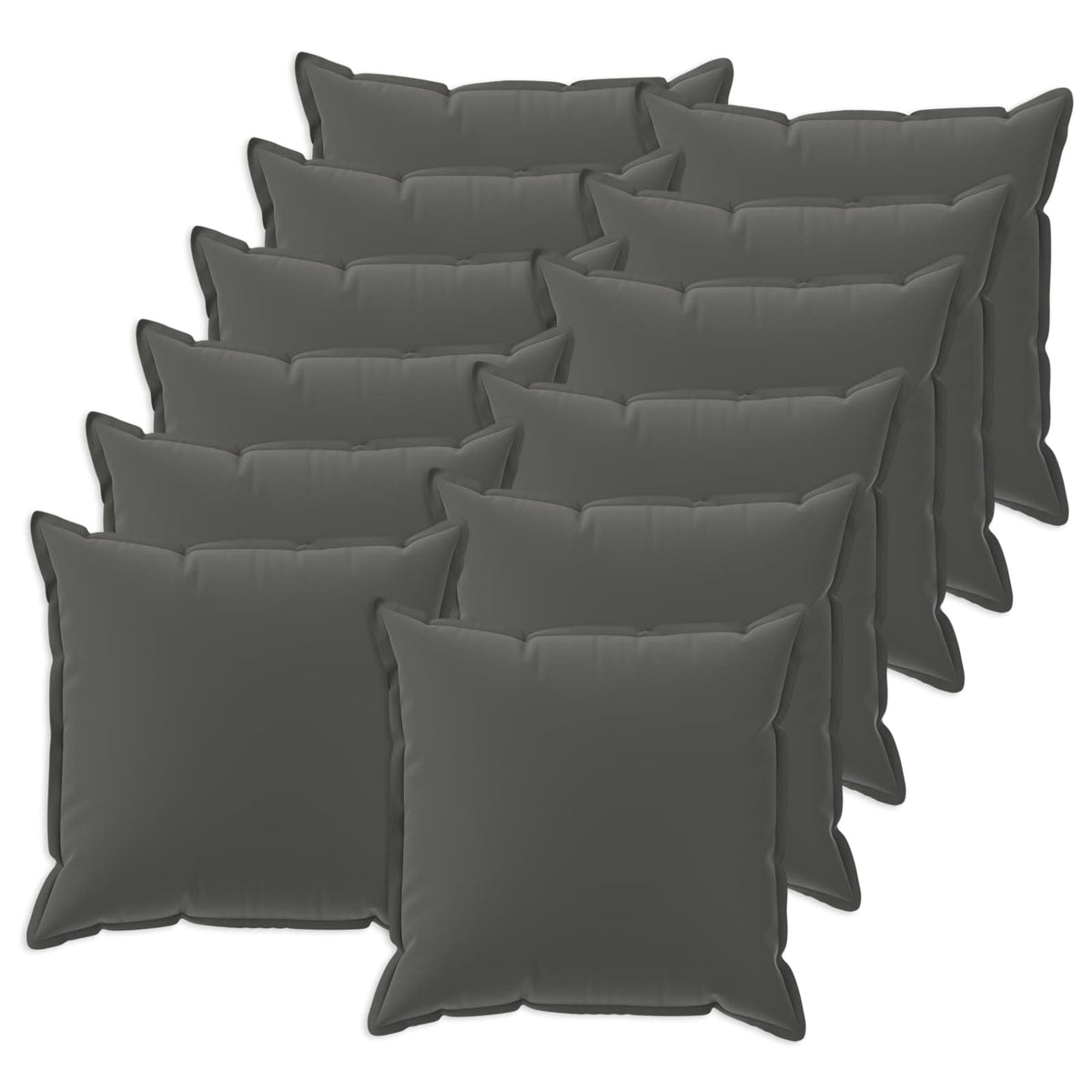 Cushion with Pillow HOUTEN 12 pcs Anthracite Polyester