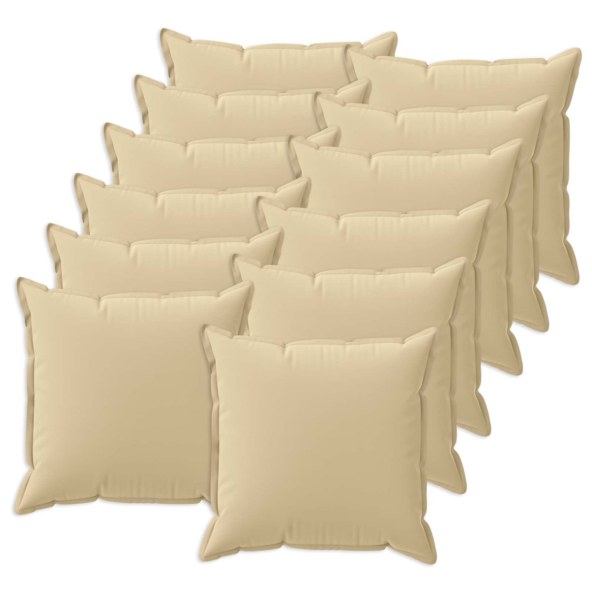 Cushion with Pillow HOUTEN 12 pcs Beige Polyester