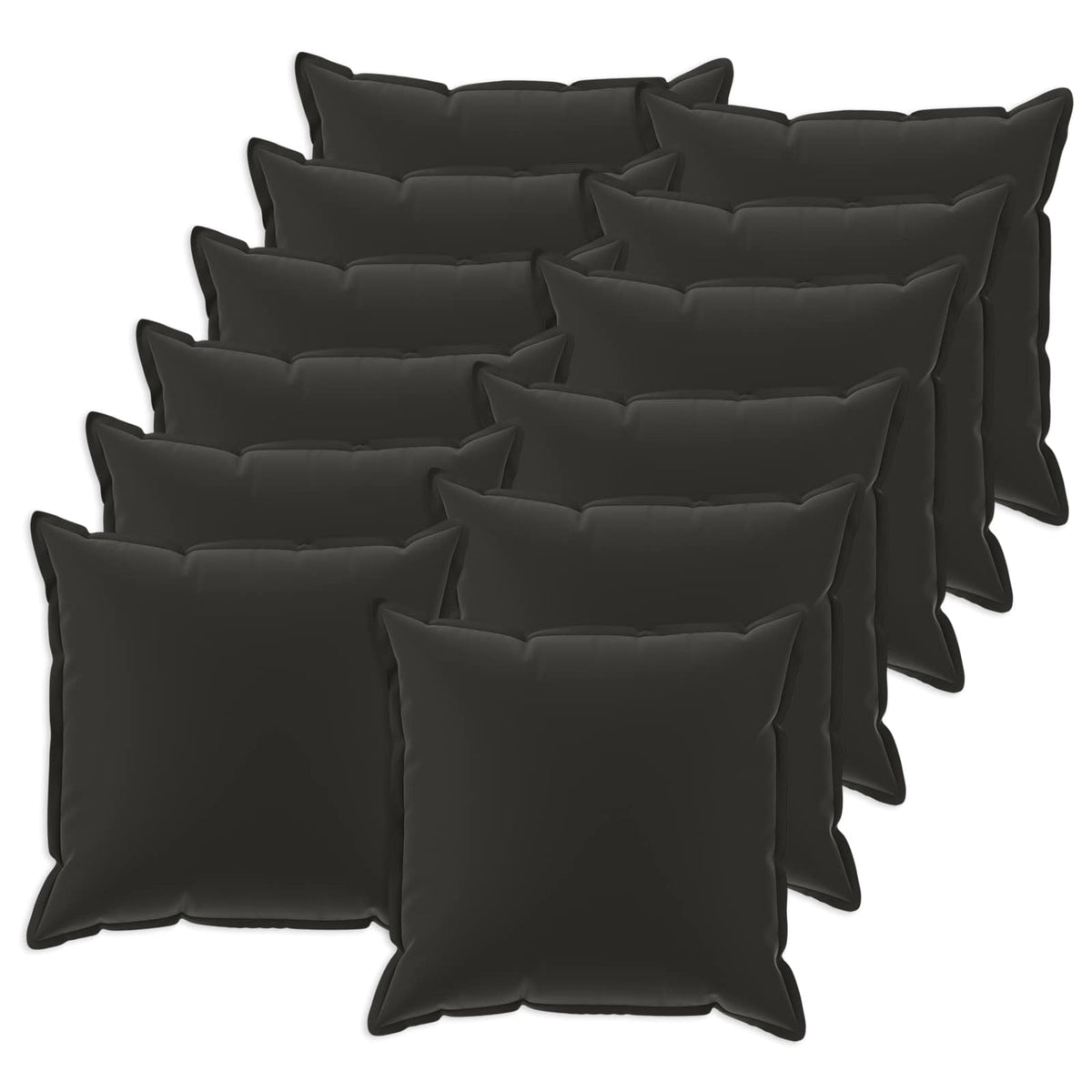 Cushion with Pillow HOUTEN 12 pcs Black Polyester
