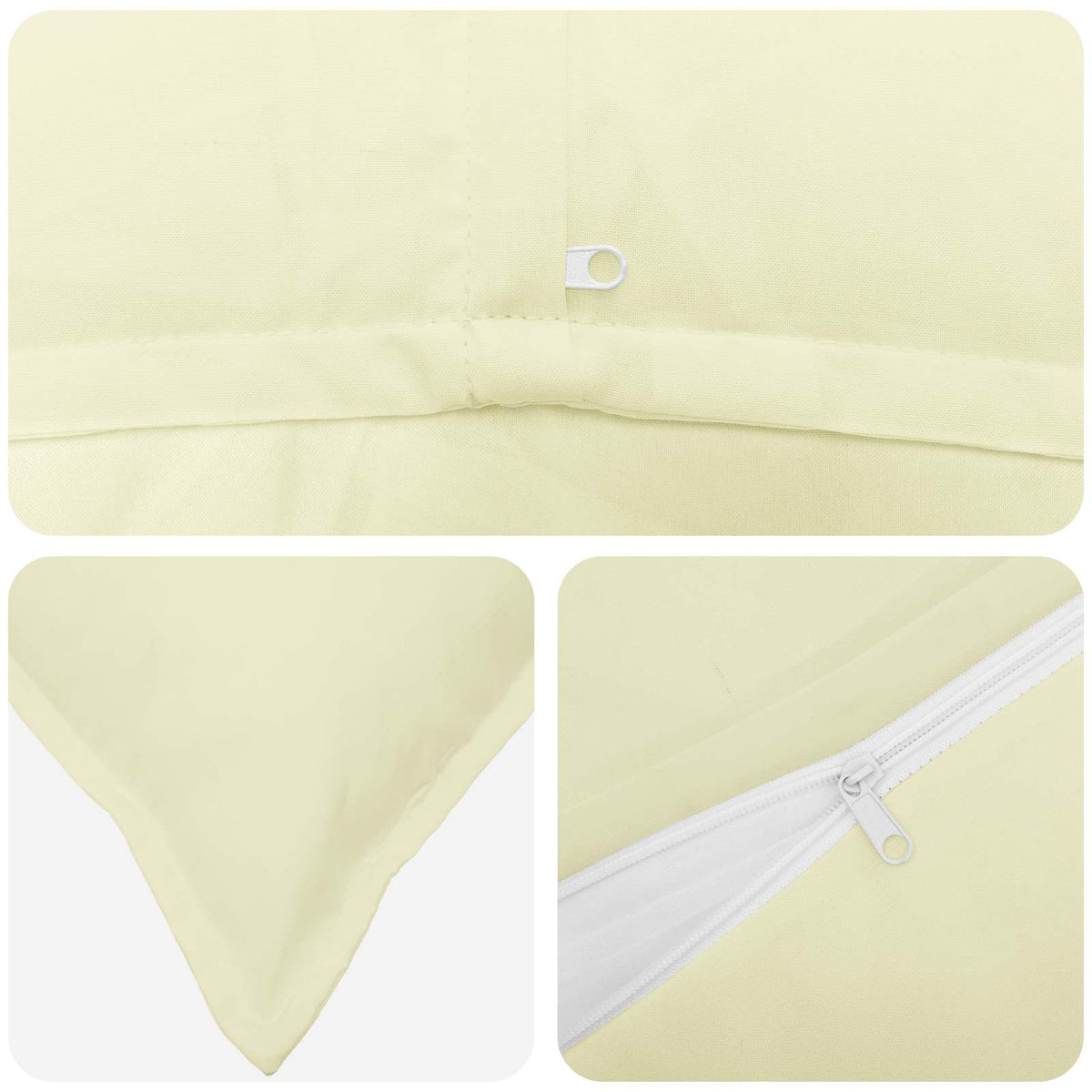 Cushion with Pillow HOUTEN 6 pcs Cream Polyester