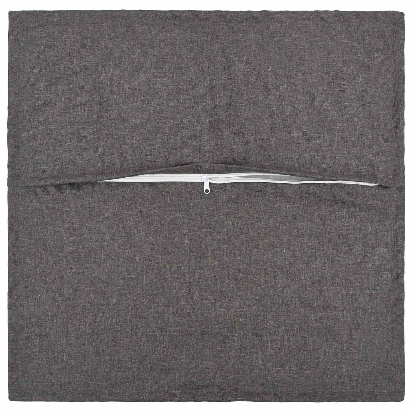 Cushion with Pillow HOUTEN 2 pcs Light Grey Faux Linen