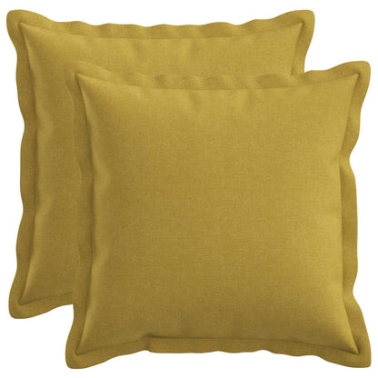 Cushion with Pillow HOUTEN 2 pcs Light Green Faux Linen