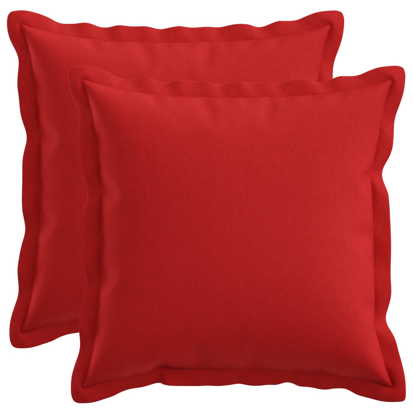 Cushion with Pillow HOUTEN 2 pcs Red Faux Linen