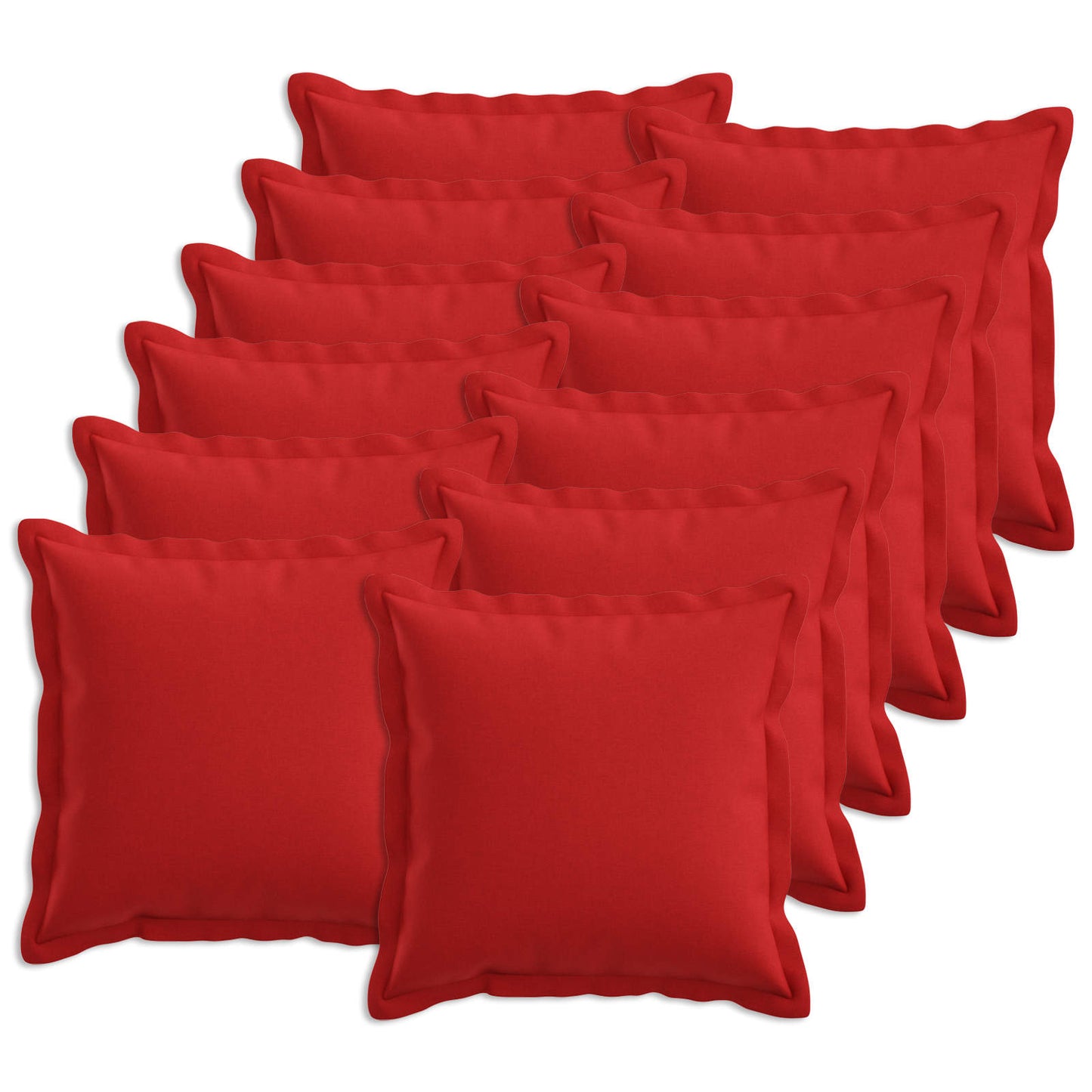 Cushion with Pillow HOUTEN 12 pcs Red Faux Linen
