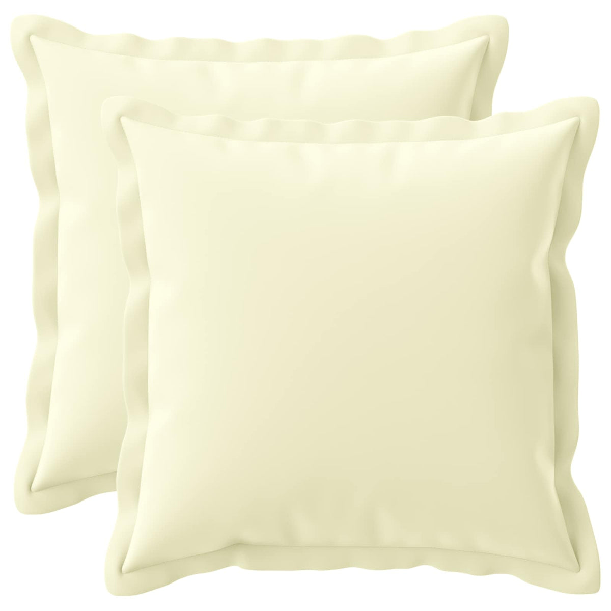 Cushion with Pillow HOUTEN 2 pcs Cream Polyester