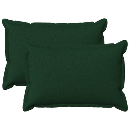 Cushion with Pillow HOUTEN 2 pcs Dark Green Faux Linen
