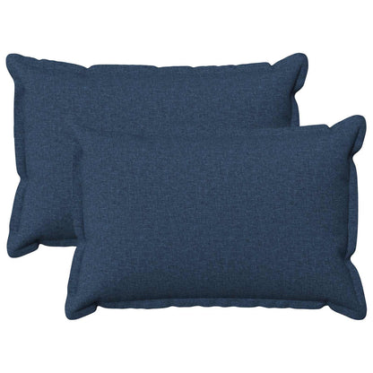 Cushion with Pillow HOUTEN 2 pcs Blue Faux Linen