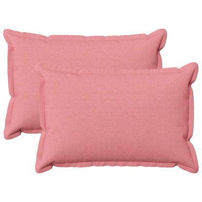 Cushion with Pillow HOUTEN 2 pcs Pink Faux Linen