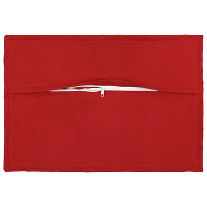 Cushion with Pillow HOUTEN 2 pcs Red Faux Linen