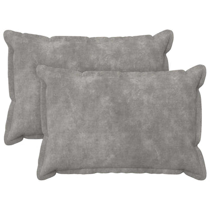 Cushion with Pillow HOUTEN 2 pcs Light Grey Microfiber Fleece