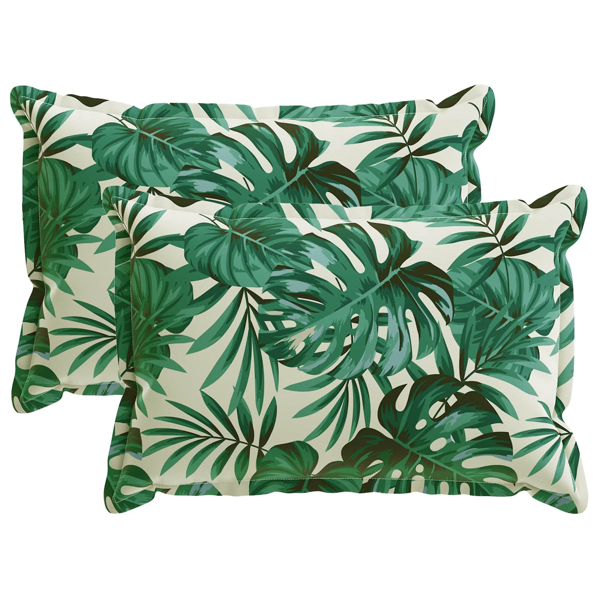Cushion Leaf with Pillow HOUTEN 2 pcs Leaf Pattern Polyester