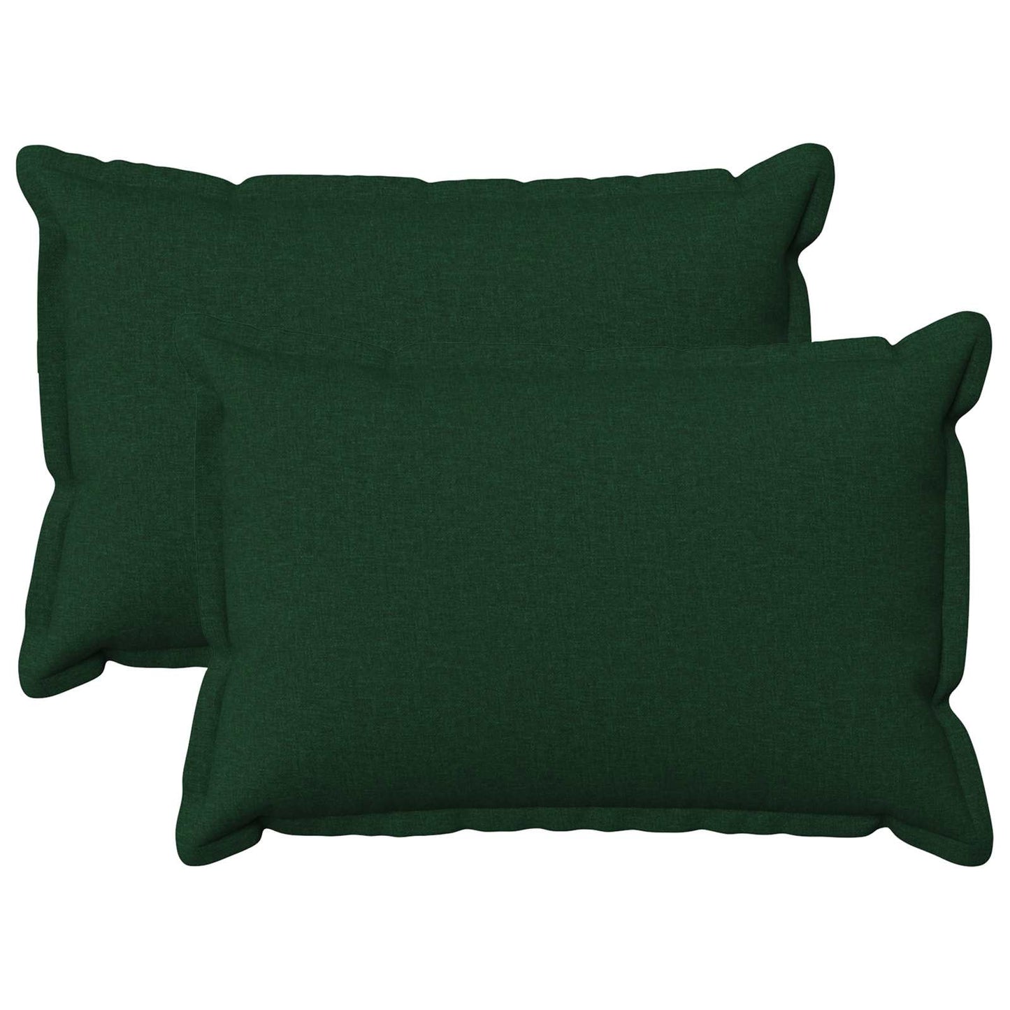 Cushion with Pillow HOUTEN 2 pcs Dark Green Faux Linen