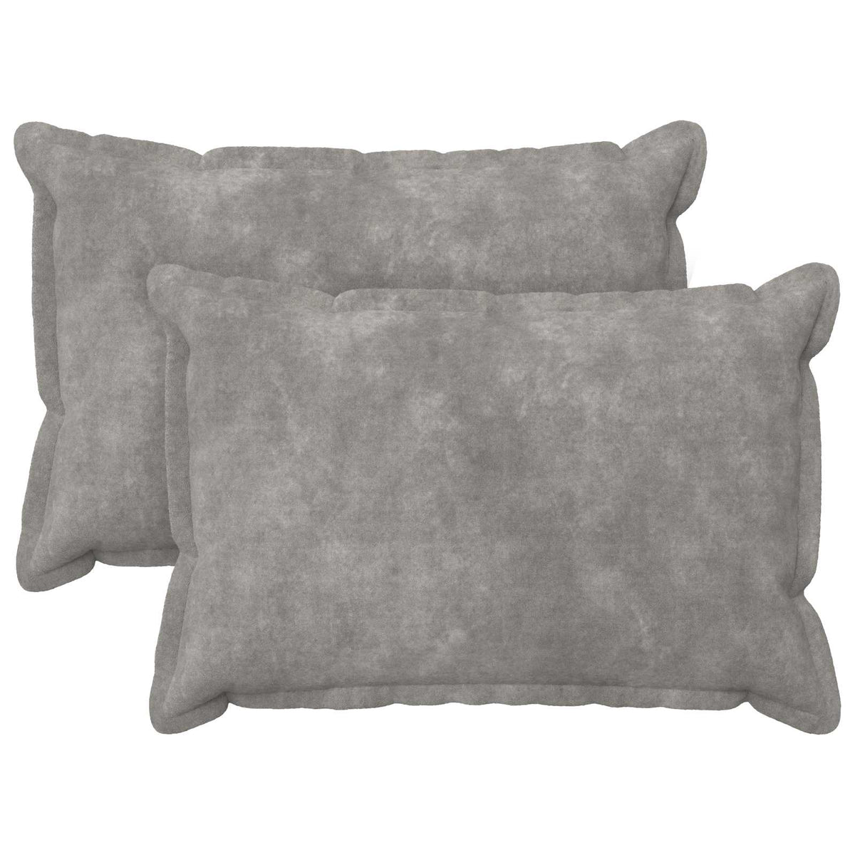 Cushion with Pillow HOUTEN 2 pcs Light Grey Microfiber Fleece
