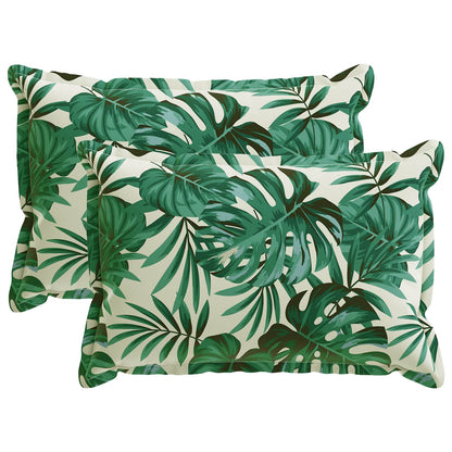 Cushion Leaf with Pillow HOUTEN 2 pcs Leaf Pattern Polyester