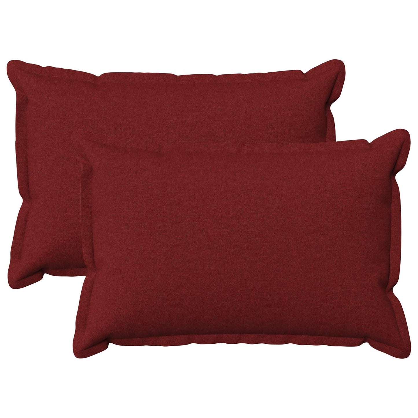 Cushion with Pillow HOUTEN 2 pcs Wine Red Faux Linen