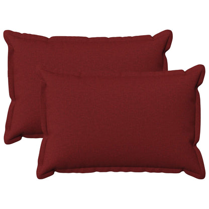 Cushion with Pillow HOUTEN 2 pcs Wine Red Faux Linen