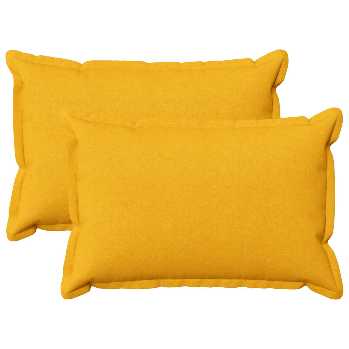 Cushion with Pillow HOUTEN 2 pcs Light Yellow Faux Linen