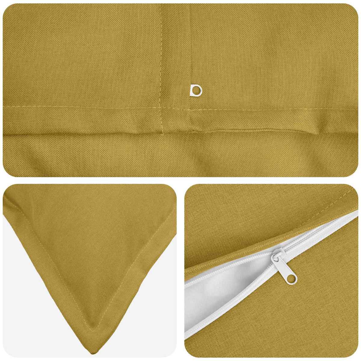 Cushion with Pillow HOUTEN 2 pcs Light Green Faux Linen