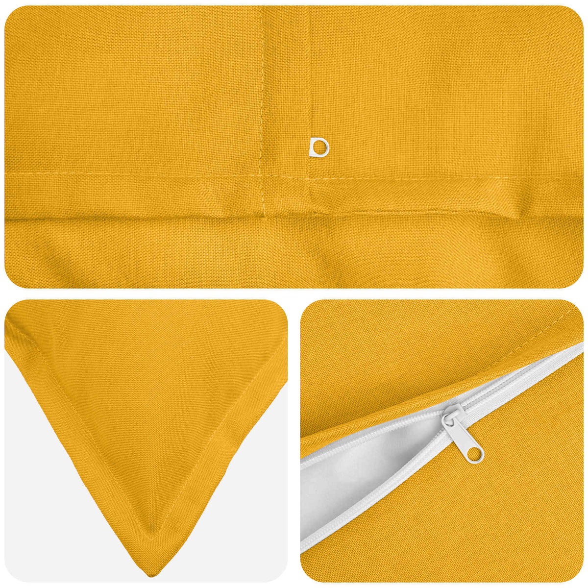 Cushion with Pillow HOUTEN 2 pcs Light Yellow Faux Linen