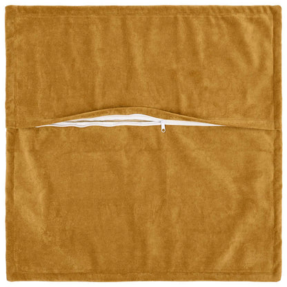 Cushion with Pillow HOUTEN 2 pcs Yellow Microfiber Fleece