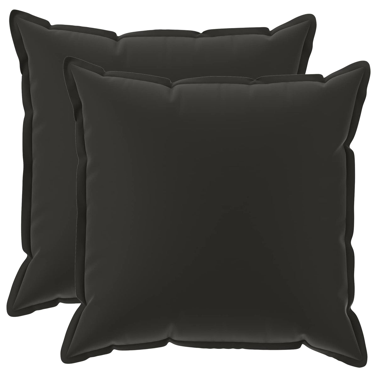 Cushion with Pillow HOUTEN 2 pcs Black Polyester