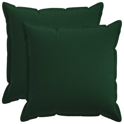 Cushion with Pillow HOUTEN 2 pcs Dark Green Faux Linen