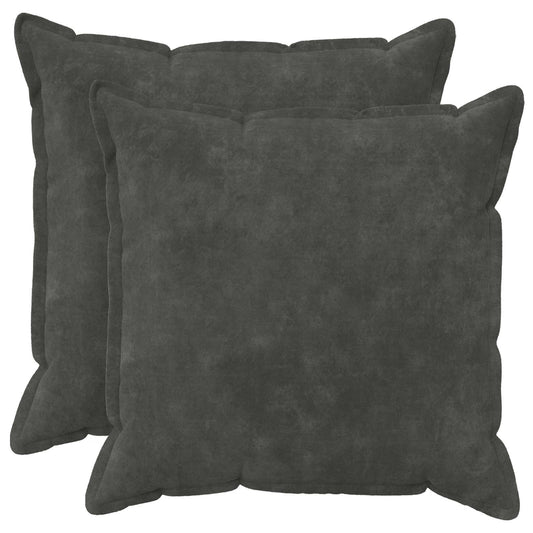 Cushion with Pillow HOUTEN 2 pcs Anthracite Microfiber Fleece