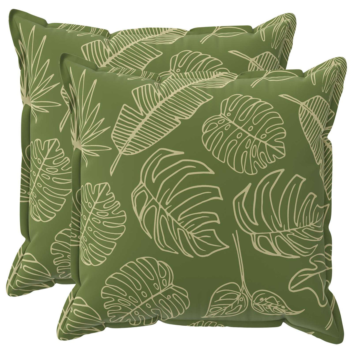 Throw Pillow 2 pcs HOUTEN Leaf Design 70 x 70 cm Polyester