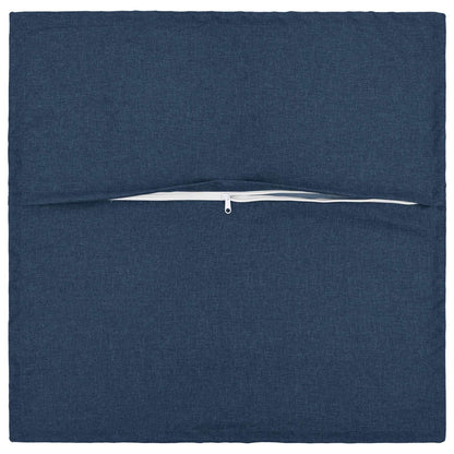 Cushion with Pillow HOUTEN 2 pcs Blue Faux Linen