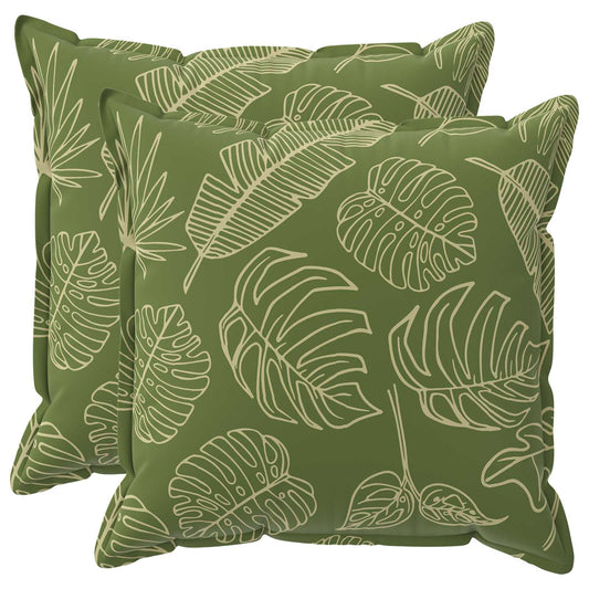 Throw Pillow 2 pcs HOUTEN Leaf Design 80 x 80 cm Polyester
