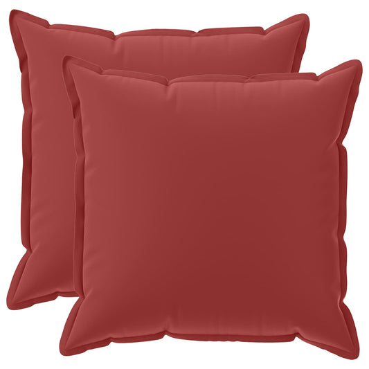 Cushion with Pillow HOUTEN 2 pcs Wine Red Polyester