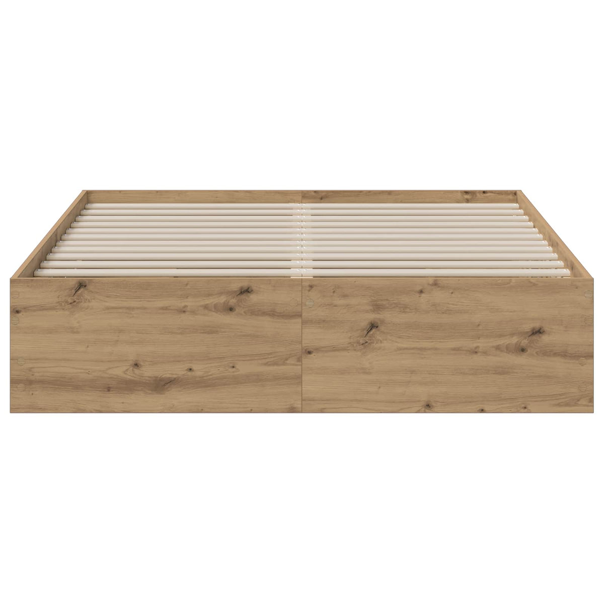 Bed Frame with Storage Artisan Oak 160 x 200 cm Engineered wood