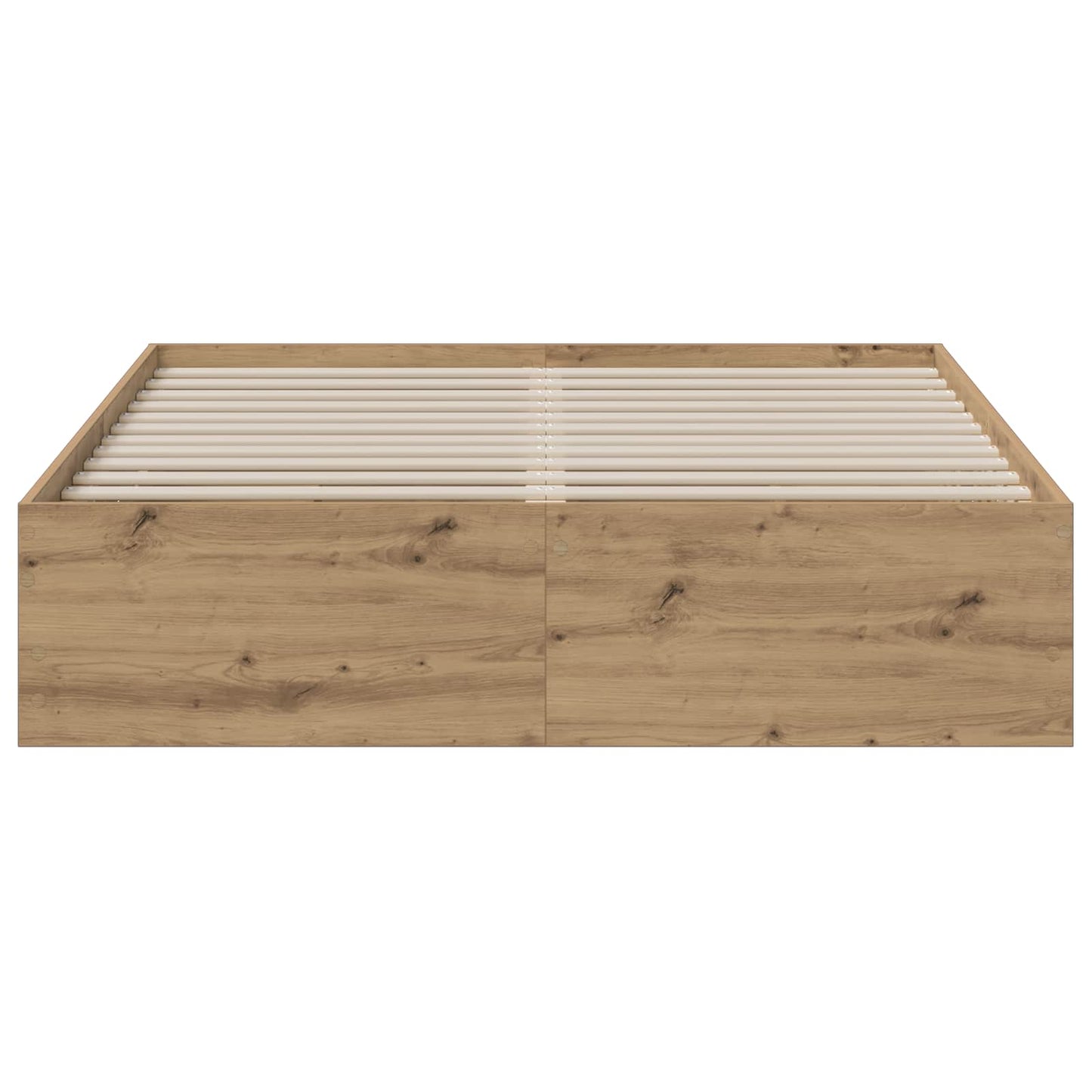 Bed Frame with Storage Artisan Oak 150 x 200 cm Engineered wood