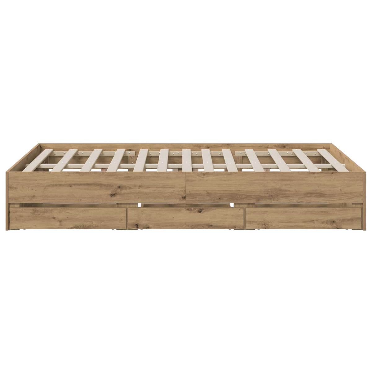 Bed Frame with Storage Artisan Oak 120 x 200 cm Engineered wood