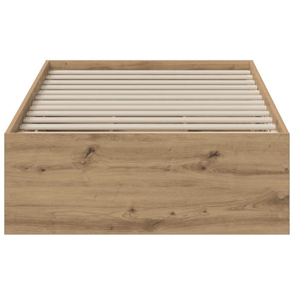 Bed Frame with Storage Artisan Oak 90 x 200 cm Engineered wood