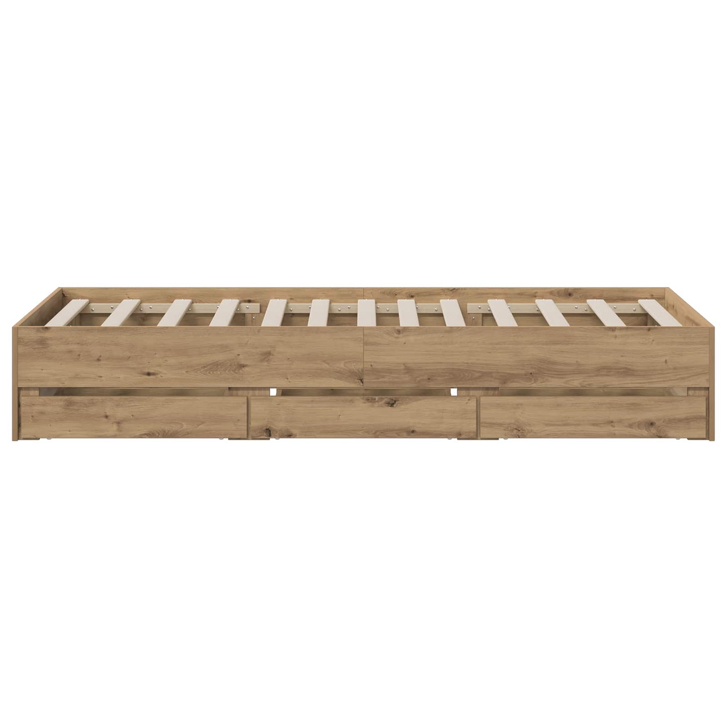 Bed Frame with Storage Artisan Oak 90 x 200 cm Engineered wood