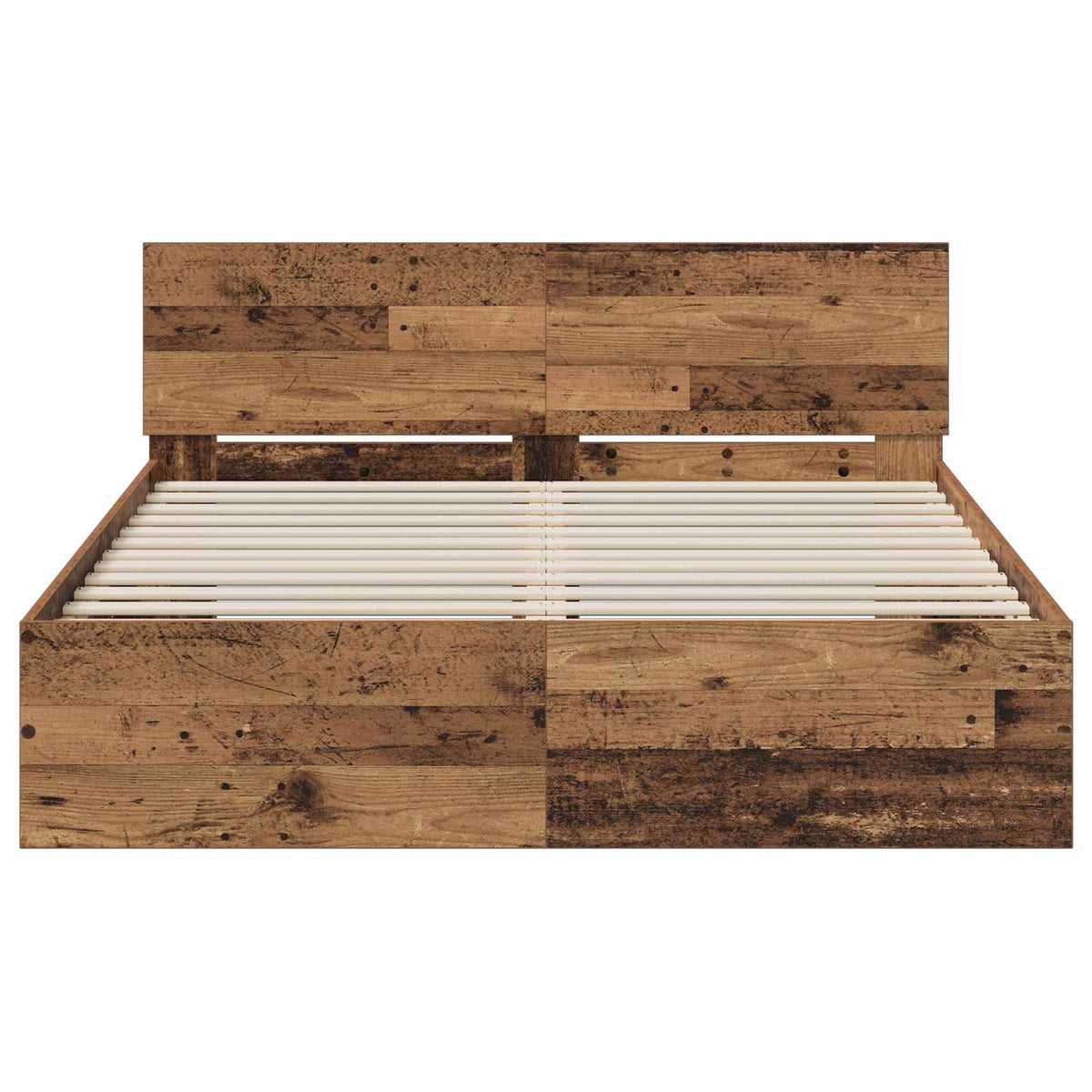 Bed Frame with Headboard Old Wood 120 x 200 cm Engineered wood