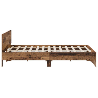 Bed Frame with Headboard Old Wood 120 x 200 cm Engineered wood